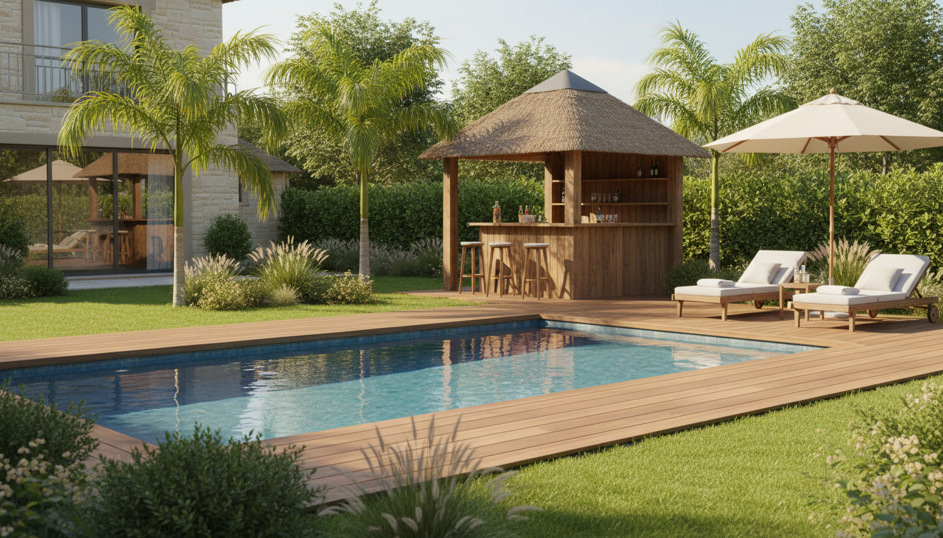 Belle piscine sans vis à vis