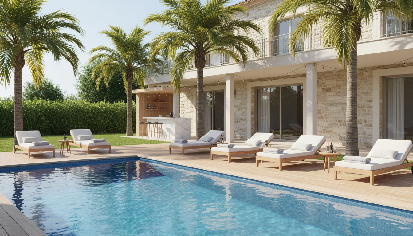 Belle piscine sans vis à vis